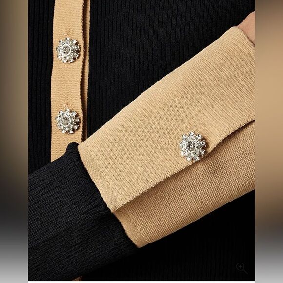 NWT J CREW Ribbed polo sweater-dress with jewel buttons - Picture 5 of 7